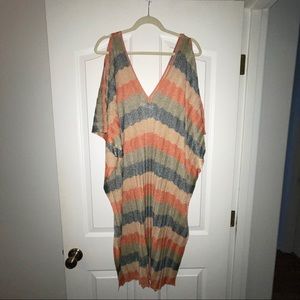 Zara Knit Chevron Striped Kaftan size M